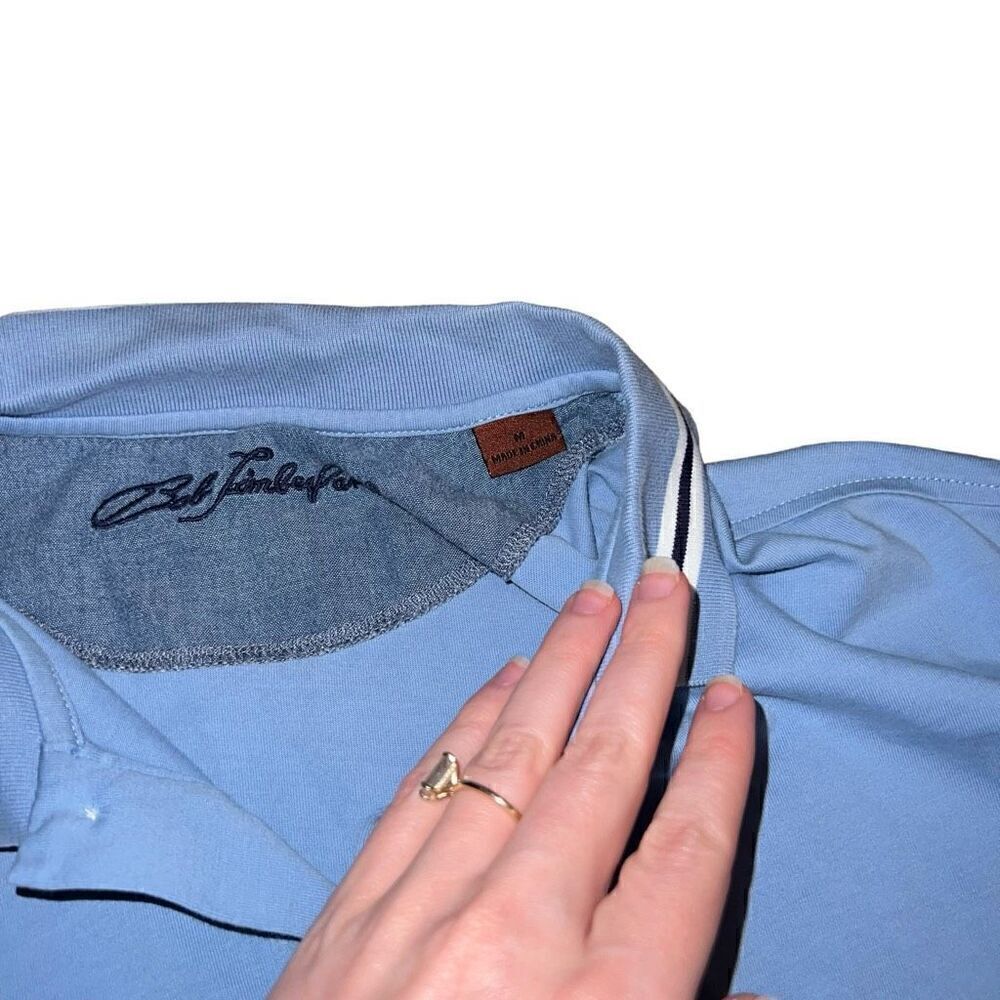 BOB TIMBERLAKE Men’s Blue 100% Supima Cotton Polo Size Medium - Picture 4 of 7